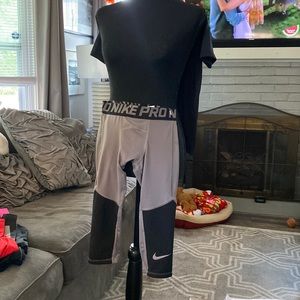 Gray Nike compression pants brand new without tags Extra small